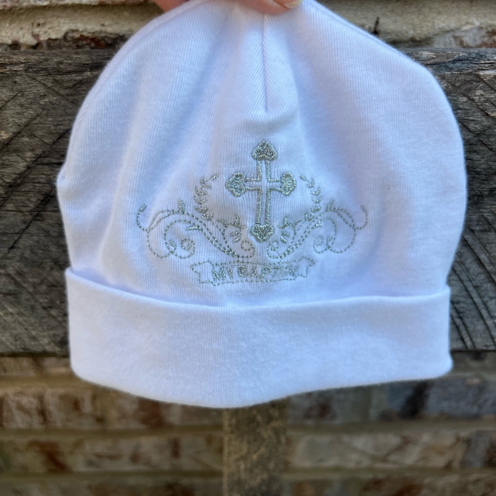 Newborn baptism cap new